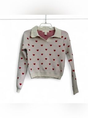 Coco & Shay Heart Print Sweater